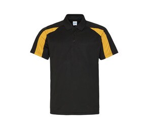 JUST COOL JC043 - CONTRAST COOL POLO Jet Black / Gold