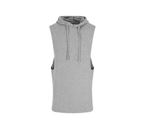 JUST COOL JC053 - URBAN SLEEVELESS MUSCLE HOODIE Sports Grey