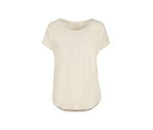 Build Your Brand BY036 - T-Shirt mit langem Rücken für Frauen White/ Sand