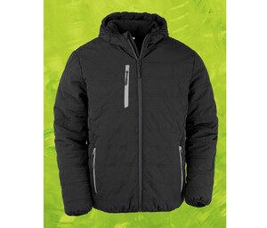 RESULT RS240X - BLACK COMPASS PADDED WINTER JACKET Black/Grey