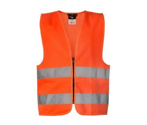 KORNTEX KX100 - SAFETY VEST FOR KIDS WITH ZIPPER Orange