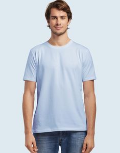 Les Filosophes DESCARTES - Herrenbioletten-Baumwoll-T-Shirt in Frankreich gemacht Himmelblau