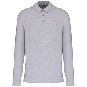Kariban K264 - Langarm-Polohemd für Herren aus Jersey Oxford Grey