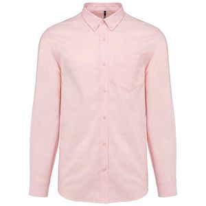 Kariban K533 - Pflegeleicht Herren Langarm Oxford Hemd Oxford Pale Pink