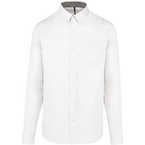 Kariban K586 - Langarm-Baumwollhemd Nevada für Herren Weiß