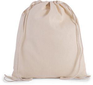 Kimood KI0147 - Kleiner Rucksack aus Bio-Baumwolle mit Kordeln Natural