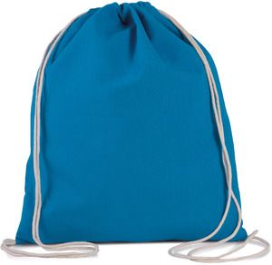 Kimood KI0147 - Kleiner Rucksack aus Bio-Baumwolle mit Kordeln Tropical Blue