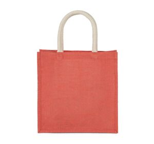 Kimood KI0274 - Jutetasche im Cabas-Stil Groß True Coral