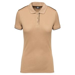 WK. Designed To Work WK271 - Polo DayToDay contrastado mujer Camel/Black