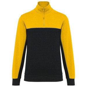 WK. Designed To Work WK404 - Umweltfreundliches Unisex-Sweatshirt mit Reißverschlusskragen Black / Yellow