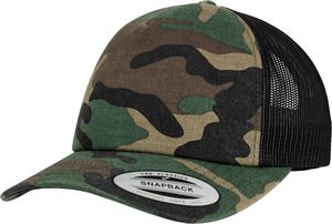 Flexfit FL6606C - Trucker-Cap Camo WOOD CAMOUFLAGE / BLACK