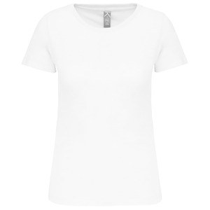 Kariban K3026IC - Damen-T-Shirt BIO150IC mit Rundhalsausschnitt Weiß