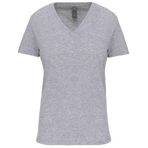 Kariban K3029IC - Damen-T-Shirt BIO150IC mit V-Ausschnitt Oxford Grey