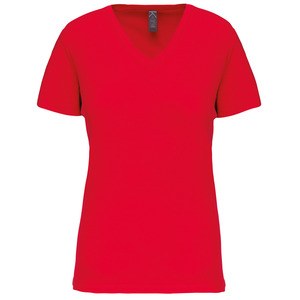 Kariban K3029IC - Damen-T-Shirt BIO150IC mit V-Ausschnitt Red