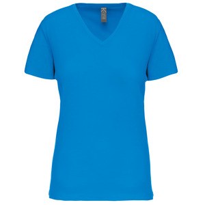 Kariban K3029IC - Damen-T-Shirt BIO150IC mit V-Ausschnitt Tropical Blue