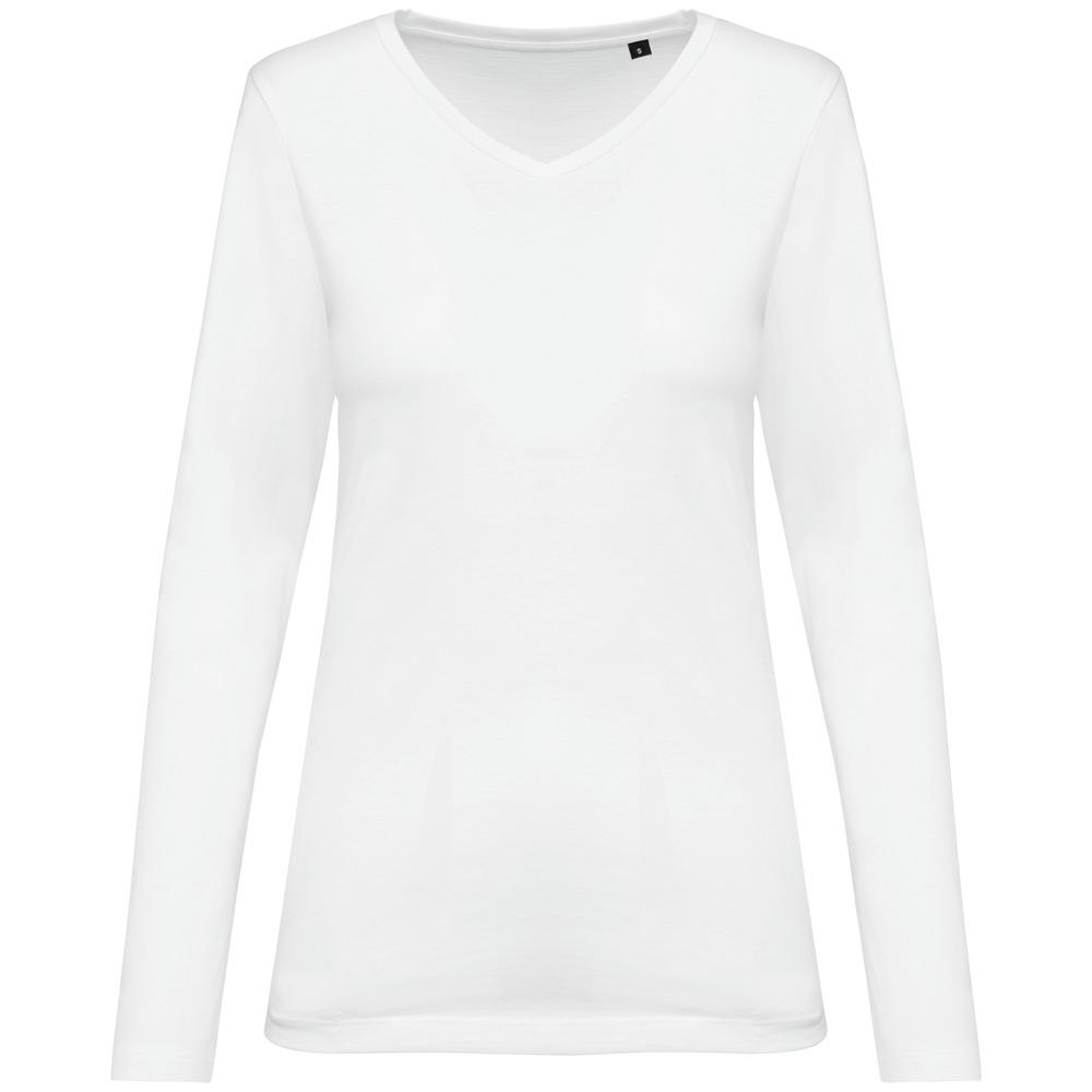 Kariban Premium PK307 - Supima® Damen-T-Shirt mit V-Ausschnitt und langen Ärmeln