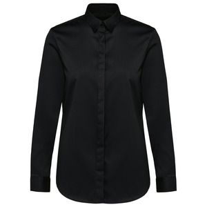 Kariban Premium PK507 - Twill-Damenhemd mit langen Ärmeln Black