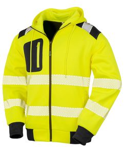 Result R503X - Recyceltes Sicherheits-Kapuzensweatshirt Fluorescent Yellow