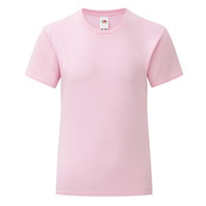 Fruit of the Loom SC61025 - Mädchen-T-Shirt Iconic 150 T Light Pink
