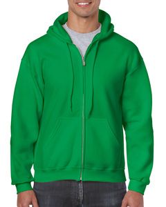Gildan GIL18600 - Pullover mit Kapuzen mit voller Reißverschluss für ihn Irisch Grün