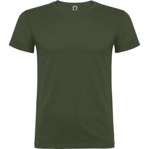 Roly CA6554 - BEAGLE Kurzarm-T-Shirt mit doppeltem Rundhalsausschnitt mit Elastan AVENTURE GREEN