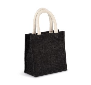 Kimood KI0272 - Jutetasche im Cabas-Stil Klein Black