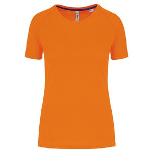 Proact PA4013 - Damen-Sportshirt aus Recyclingmaterial mit Rundhalsausschnitt Fluorescent Orange