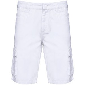 WK. Designed To Work WK713 - Umweltfreundliche Bermuda-Shorts mit mehreren Taschen, für Herren Weiß