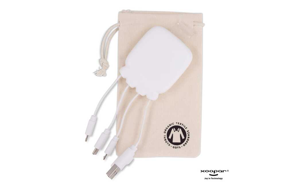 Intraco LT41410 - 3192 | Xoopar Octopus Gamma 2 Bio Charging cable with 3.000mAh Powerbank