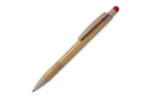TopPoint LT87282 - Kugelschreiber Bambus mit Touchpen und Weizenstroh Elementen