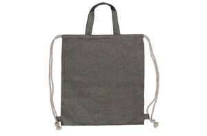 TopEarth LT95228 - Tasche/Beutel mit Kordelzug aus recycelter Baumwolle 38x42cm Grau