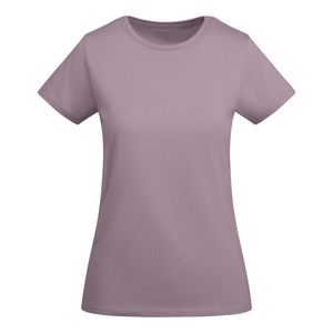 Roly CA6699 - BREDA WOMAN Tailliertes Kurzarm-T-Shirt für Damen aus OCS-zertifizierter Bio-Baumwolle Lavendel
