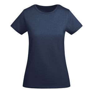 Roly CA6699 - BREDA WOMAN Tailliertes Kurzarm-T-Shirt für Damen aus OCS-zertifizierter Bio-Baumwolle Marineblau