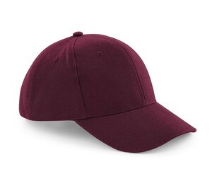 Beechfield BF065 - Pro-Stil schwer gebürstete Baumwollkappe Burgundy