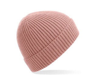 BEECHFIELD BF380 - Mütze aus geripptem Strick Blush Pink