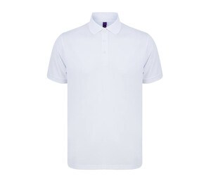 HENBURY HY465 - Herren-Poloshirt aus recyceltem Polyester Weiß