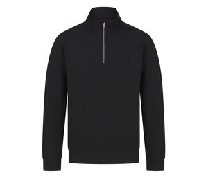 HENBURY HY842 - Nachhaltiges Sweatshirt mit 1/4-Reissverschluss Black