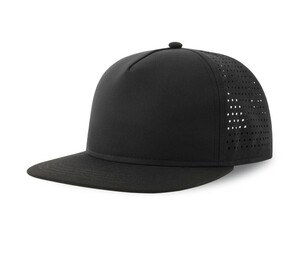 ATLANTIS HEADWEAR AT247 - Flache Schirmmütze aus recyceltem Polyester Black / Black