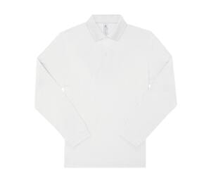 B&C BCU427 - Langarm-Poloshirt für Herren 210 Weiß