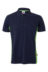 VELILLA 105504 - SS zweifarbiges Polo NAVY BLUE/LIME GREEN