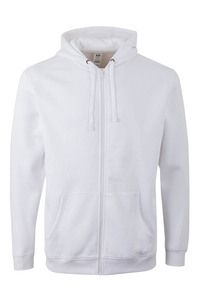 Mukua SF270U - Reißverschluss -Kapuzen -Sweatshirt Weiß