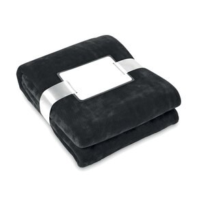 GiftRetail MO9088 - DAVOS Flanell Fleece-Decke Schwarz