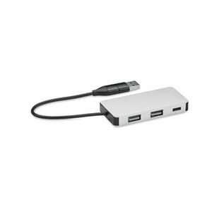GiftRetail MO2142 - HUB-C 3 Port USB Hub Silver