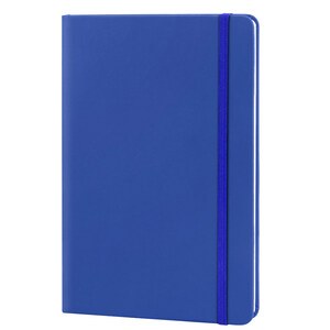 EgotierPro 30083 - A5 Notizbuch PU-Cover, elastisches Band, 96 Seiten LUXE Marineblau