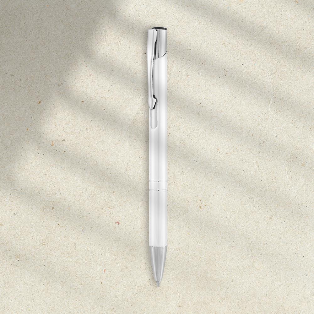 EgotierPro 29077RE - Recyceltes Aluminium Stift mit Zier-Ringen STRIPE