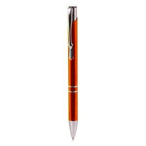 EgotierPro 29077RE - Recyceltes Aluminium Stift mit Zier-Ringen STRIPE NARANJA METALIZADO