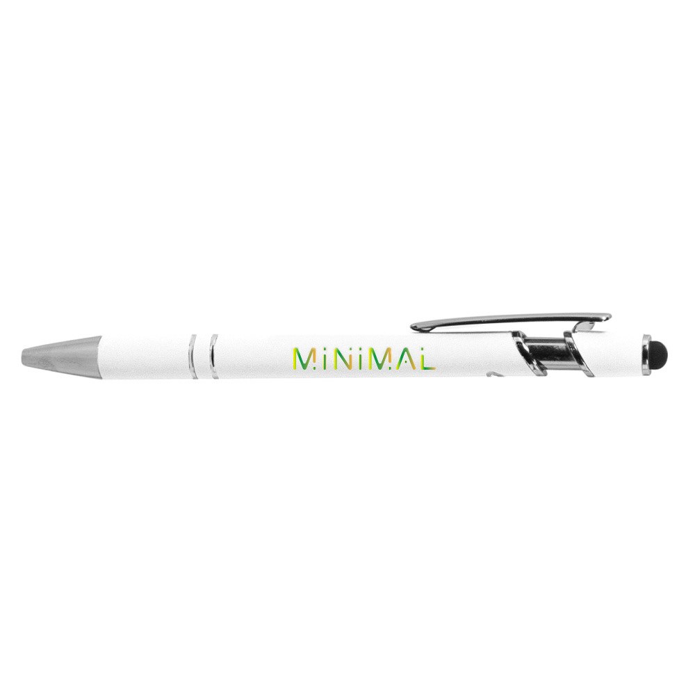 EgotierPro 37513RE - Recycling-Aluminium Stift mit Gummierung und Touch-Pointer EVEN