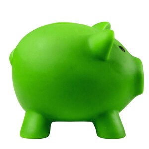 EgotierPro 38075 - Sparschwein in lustigen Farben aus Kunststoff MONEY VECL