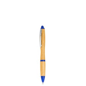 EgotierPro 39516 - Bambusstift mit Aluminiumclip DESERT Blue