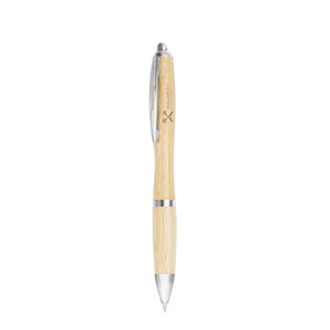EgotierPro 39516 - Bambusstift mit Aluminiumclip DESERT Silver